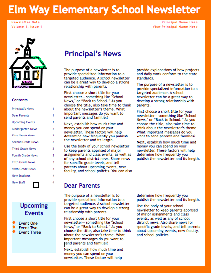 Back To School Newsletter Templates Free