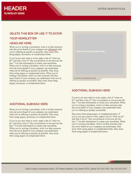 Back To School Newsletter Templates Free
