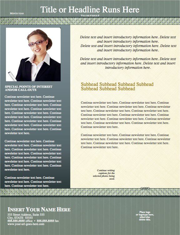 Business Newsletter Templates Free