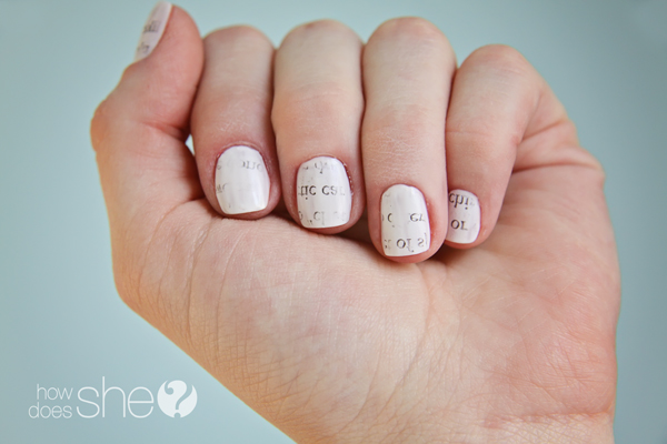 Do Newspaper Nails Without Alcohol