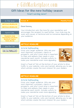Email Newsletter Format