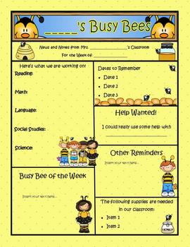 Free School Newsletter Templates For Teachers