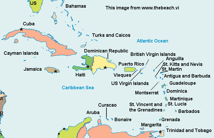 Google Maps Caribbean
