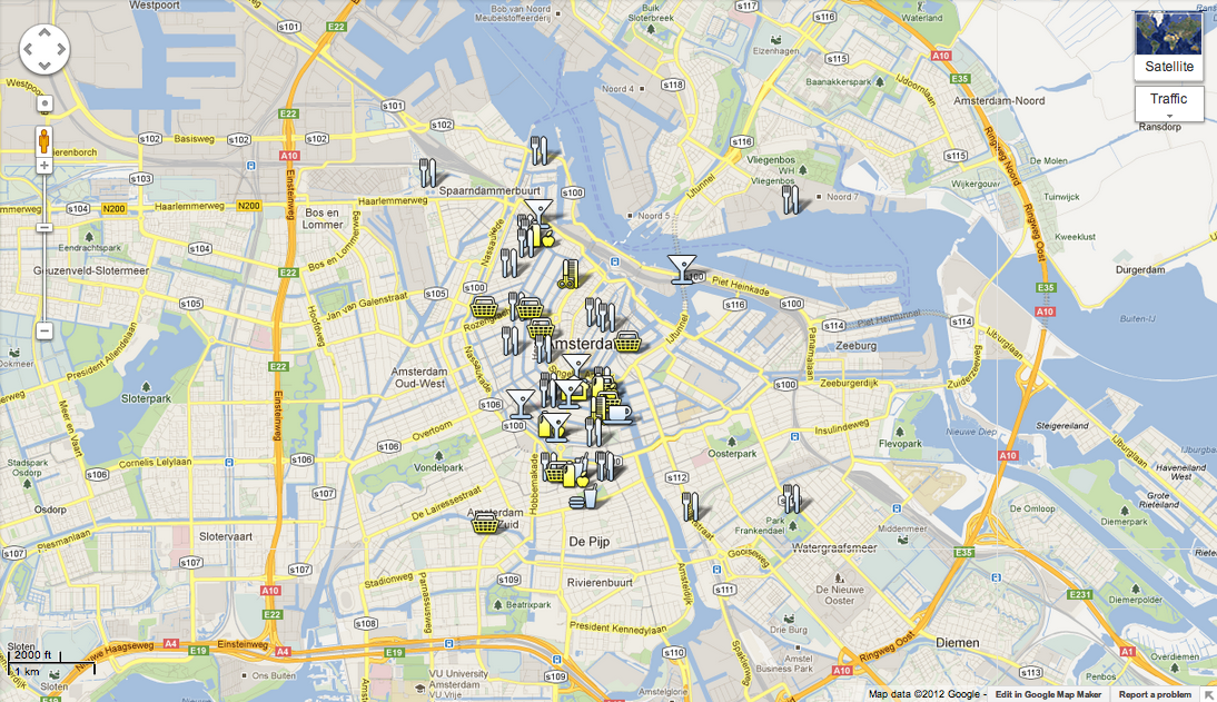 Google Maps Icons List
