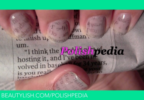 How To Do Newspaper Nails With Water