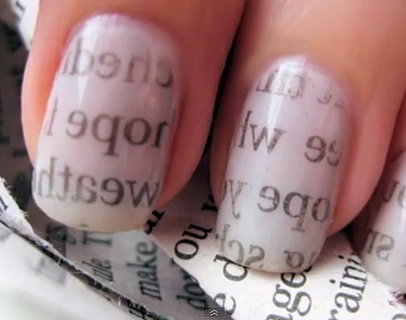 How To Do Newspaper Nails Without Alcohol