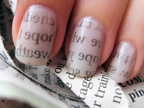 How To Make Newspaper Nails Without Alcohol