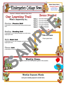 Kindergarten Newsletter Templates Free
