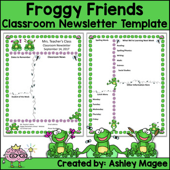 Newsletter Templates For Teachers Kindergarten