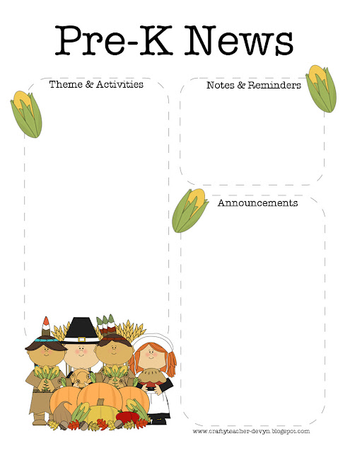 Newsletter Templates For Teachers Preschool