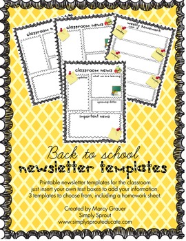 Newsletter Templates For Teachers To Parents