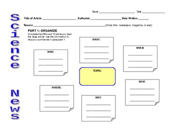 Newspaper Article Template For Students Printable