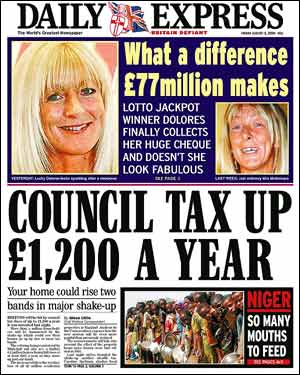 Newspaper Front Pages Uk