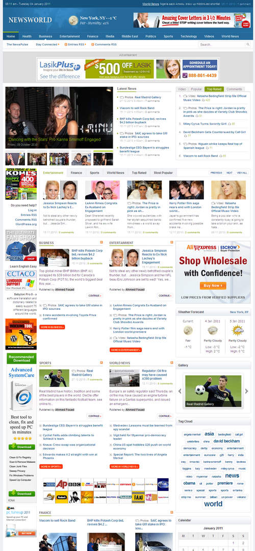 Newspaper Template For Wordpress