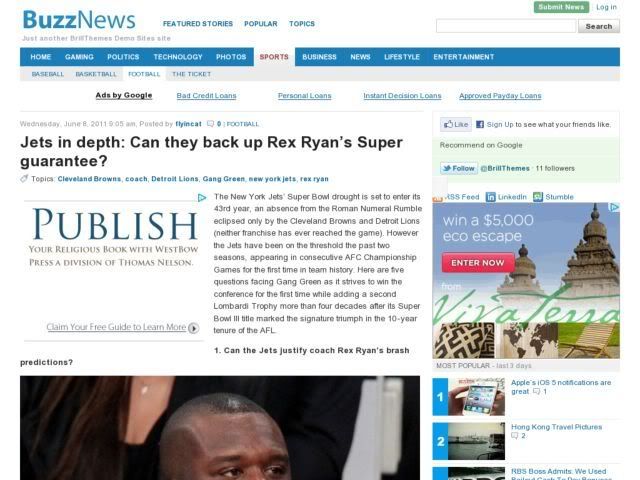 Newspaper Template For Wordpress