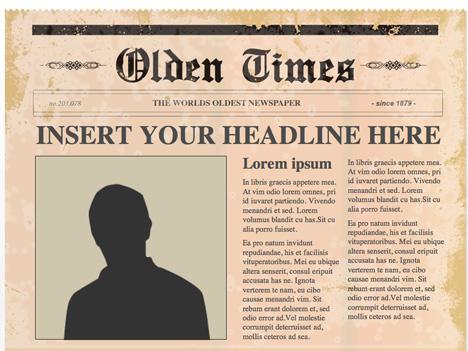 Old Newspaper Template For Mac
