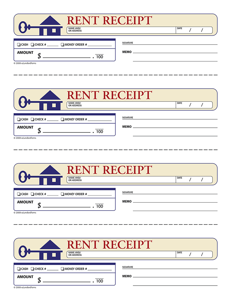Rent And Security Deposit Receipt Form Massachusetts