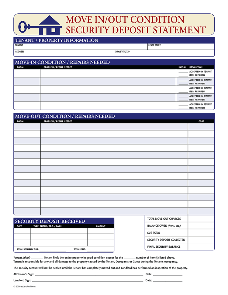 Rent Deposit Receipt Pdf