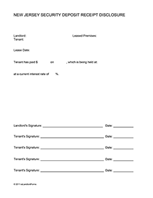 Sample Security Deposit Receipt Form